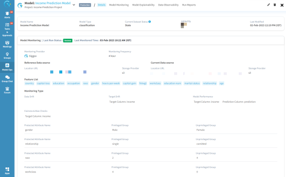 Model Monitoring Details