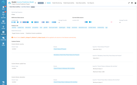 Data Observability - Details Screen